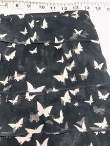 Butterfly Ruffle Mini Skirt🕷️🕶️🎬🖤