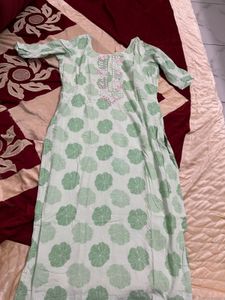 Printed Kurti And Neckline Beautiful Work