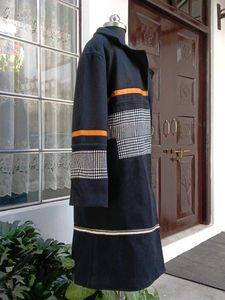 Unique Black &amp; Patterned OverCoat