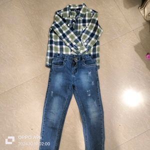 Combo Of Kids Shirt N Jeans