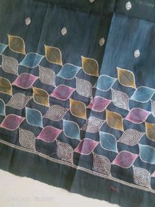 Beautiful Embroidery Teal Unstitched Blouse Piece