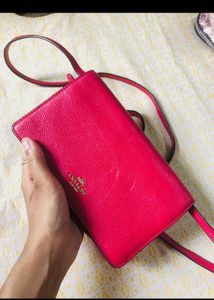 Authentic 💯 Coach Red Crossbody