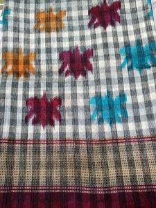 Checkered Cotton Saree