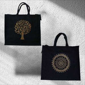 Beautiful Black Canvas Bag Combo For Gifting