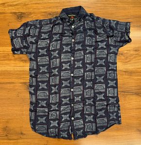 Printed Navy Shirt