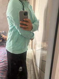 Light Blue Bomber Jacket