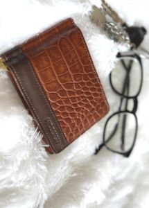 Hidesign Leather Money Clip – Croco Textured