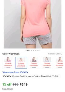 Jockey Women Tshirt Size L