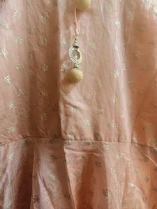 Peach Anarkali Festive Wear