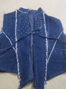 Blue Half Denim Jacket