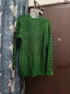 Beautiful Green Heavy Woolen Cardigan