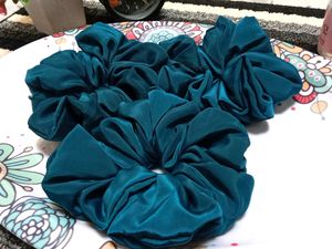 3 Satin Scrunchies Set.