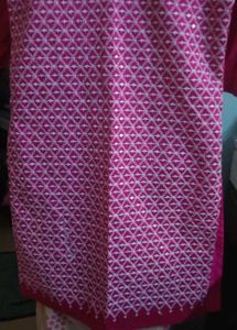 Embroidered Pink Kurti