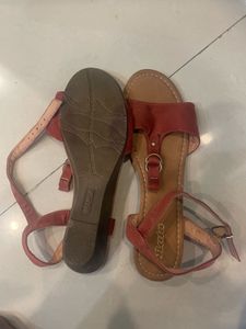 Bata Red Sandals
