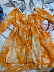 Quirky Orange Playsuit