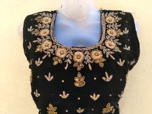 Black Velvet Lehanga Choli