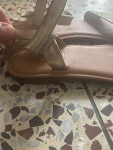 Gold Embellished Flats for 8-9 years