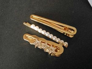 Hair Clip Sets - Gold &amp; Pearl Combo Of 2 Set