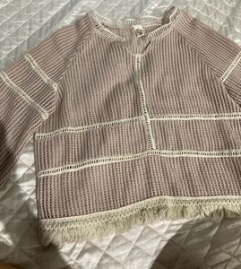 see through knitted style crop top