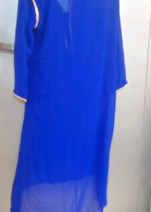 Royal Blue Embroided Kurti