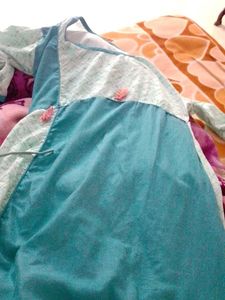 Blue Floral Lace  dress