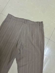 Grey Striped Trousers / Pants