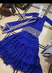 Royal Blue Gharara Suit