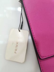 Combo Of 2bags.Pink Slingbag and a Golden bag