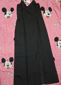 Shein Party Slit Polka-Dot Pattern Maxi Sheath