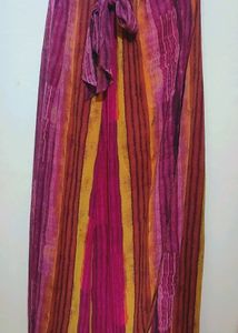 Multi Color Knot Long Dress For Girl 32 Bust