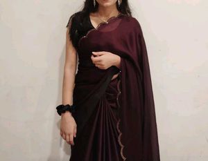 Elegant Maroon Saree