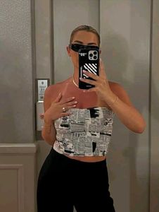 Zara Newspaper Corset Top