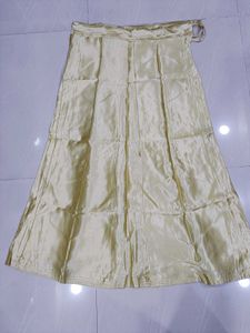 Half net saree with stiched blouse and peticoat