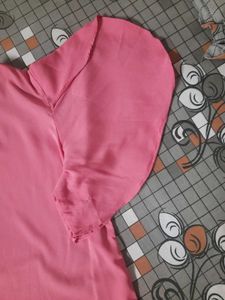 Pink Color Butterfly Sleeve Top