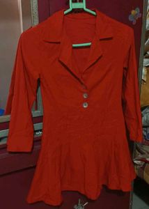 Red Button Down Top😍