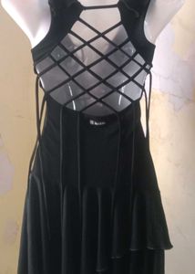 Elegant Black Ruffled Dress