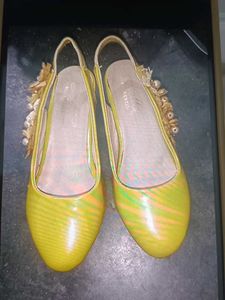 Yellow Slingback Flats