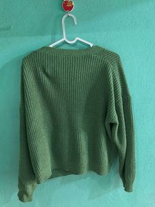 Green Knit Cardigan