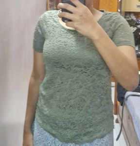 OLIVE NET DESIGN TOP