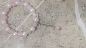 Aesthetic Pink And Pearl Bracelet