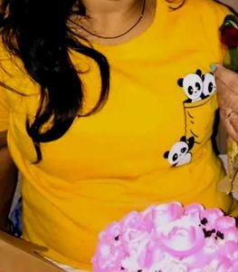 Yellow Casual T-Shirt