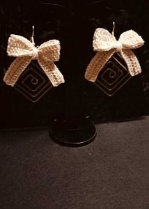 Crochet Bow Earrings
