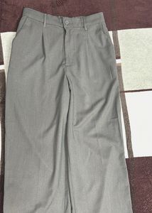 Wide Leg Trousers Grey H&amp;M