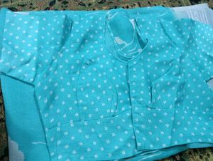 Elegant Blue Floral saree with blouse