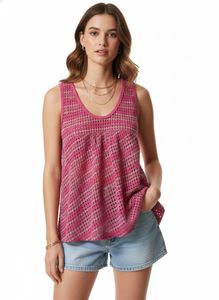 Pink Knit Tank Top
