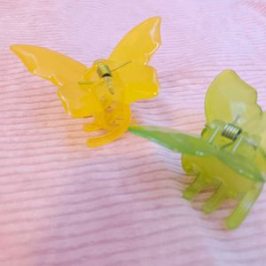 2 Butterfly Hair Claw Clips