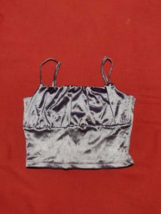 Shiny Party Wear Crop Top – H&amp;M – Size XS