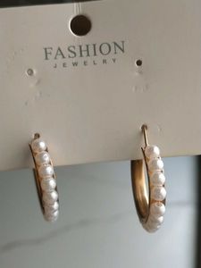 Pearl Hoop Earrings