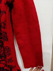 Red Floral Tunic Top