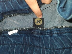 Navy Blue Denim Pants